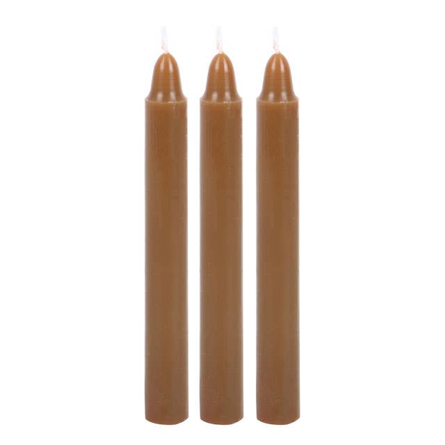 Pack of 12 Brown Grounding Magic Spell Candles