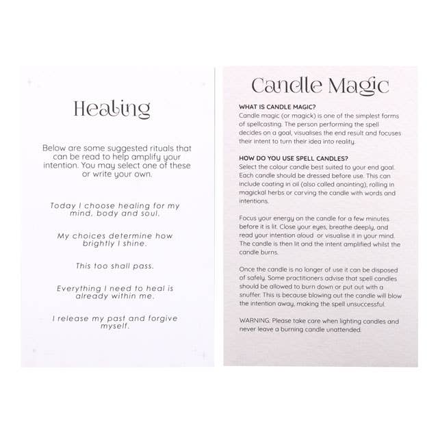 Pack of 12 White Healing Magic Spell Candles