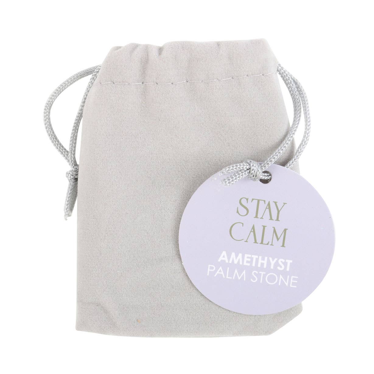 Stay Calm Amethyst Crystal Palm Stone