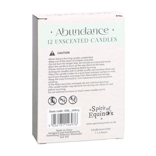 Pack of 12 Light Green Abundance Magic Spell Candles