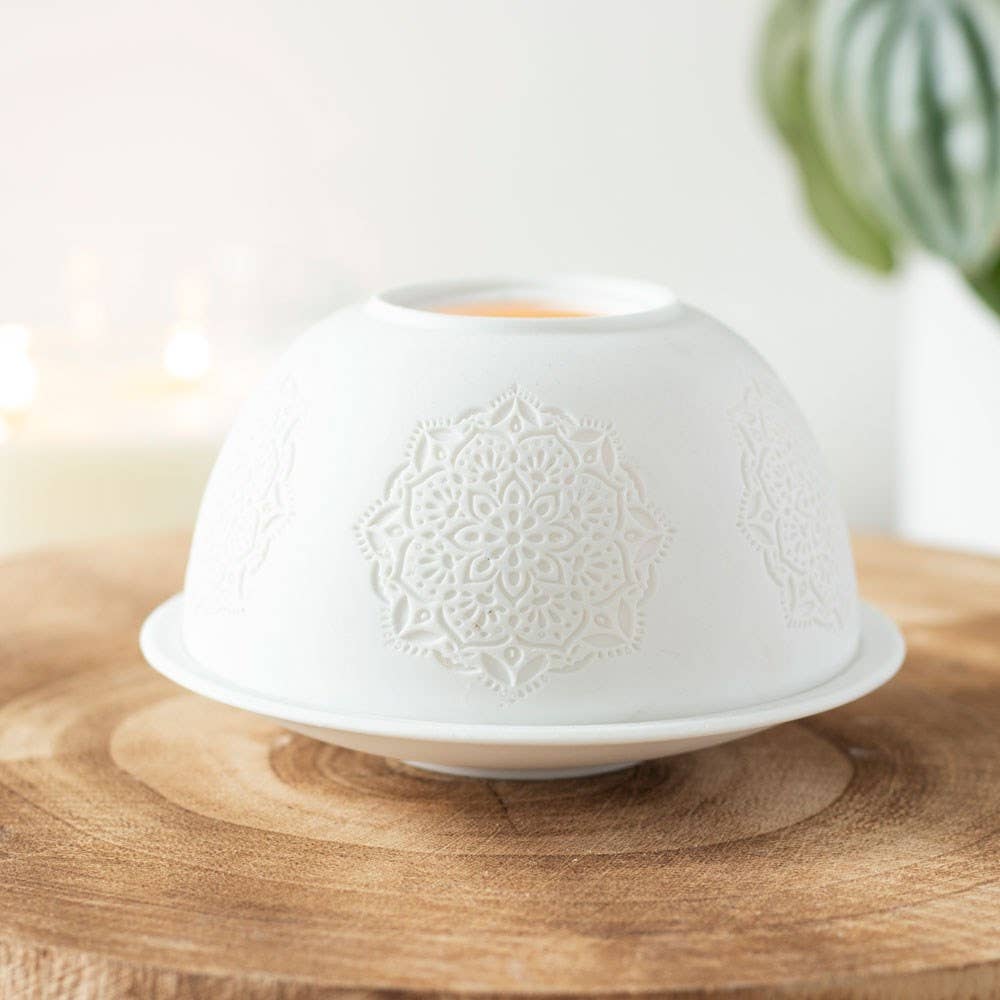 Mandala Dome Tealight Candle Holder