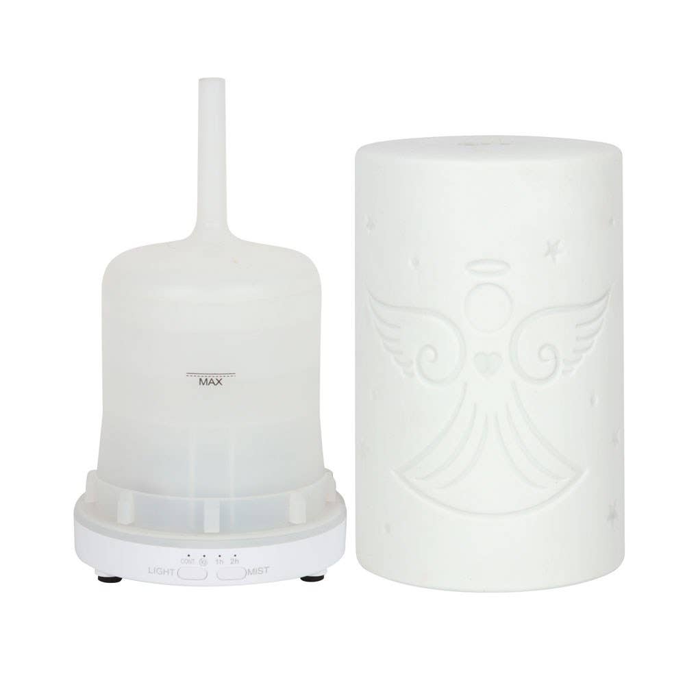 White Ceramic Guardian Angel Electric Aroma Diffuser