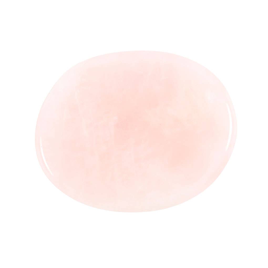 You Are Loved Rose Quartz Crystal Palm Stone