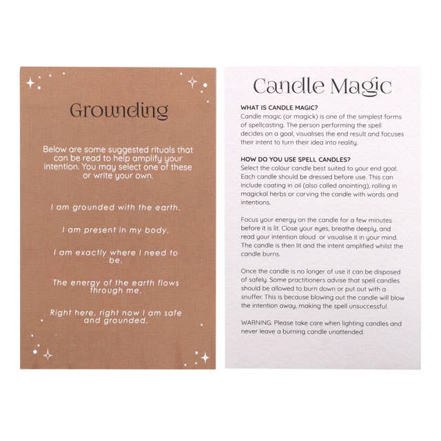 Pack of 12 Brown Grounding Magic Spell Candles