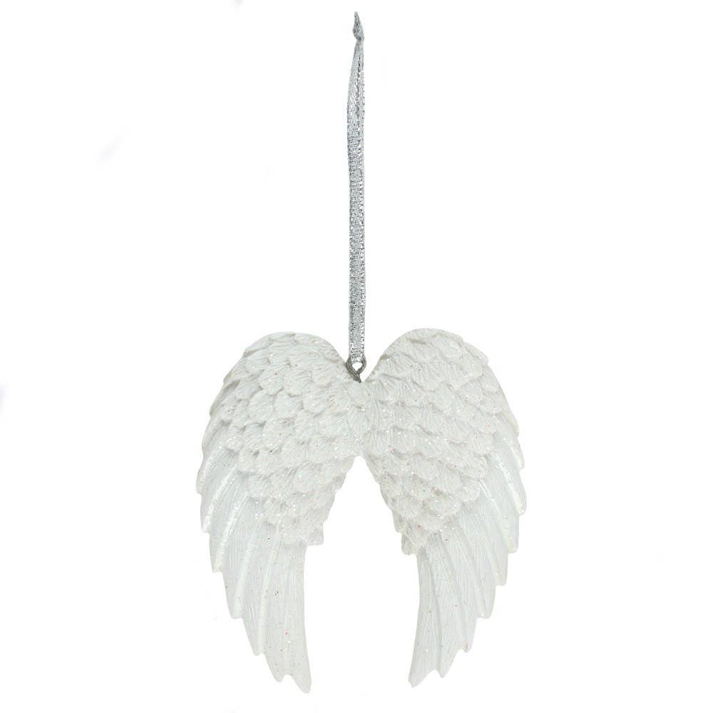 Double Glitter Angel Wing Hanging Decoration