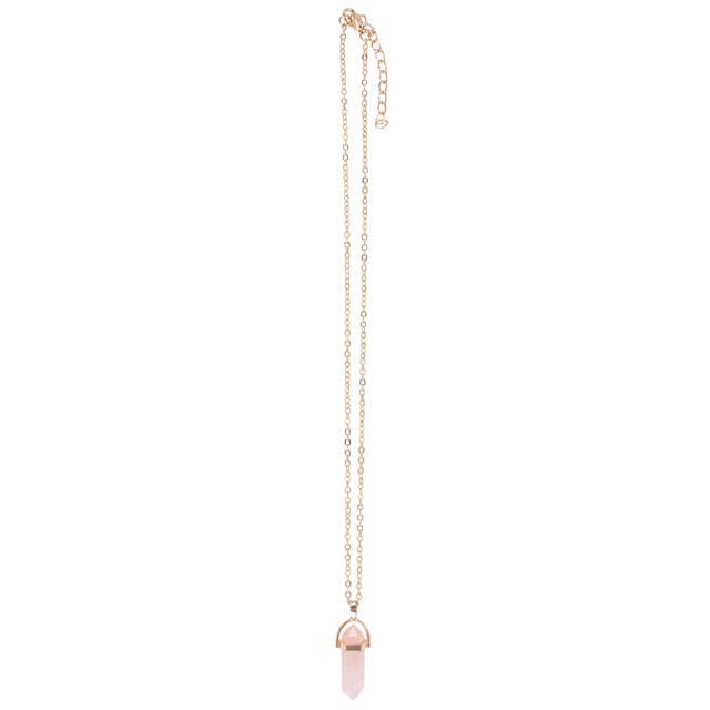 Rose Quartz Crystal Necklace on Greeting Card