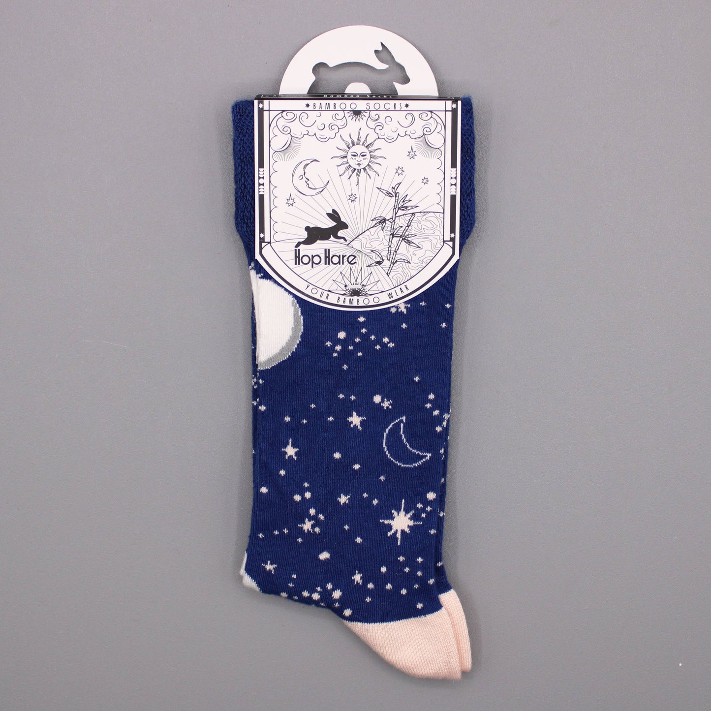 Hop Hare Bamboo Socks - Moon Walk M/L