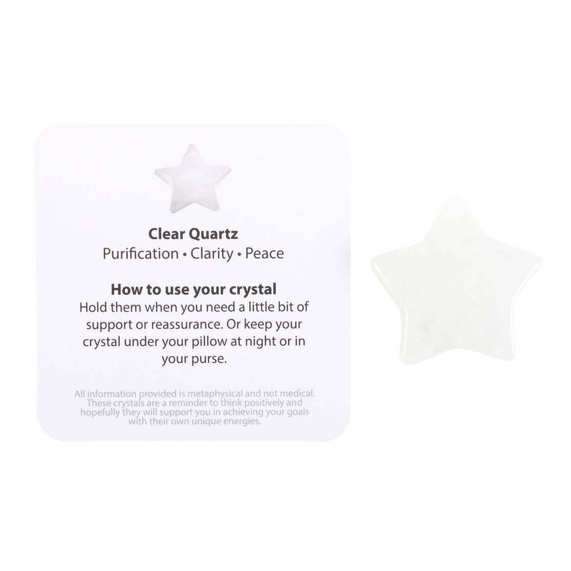 You're a Star Lucky Clear Quartz Crystal Star in a Bag