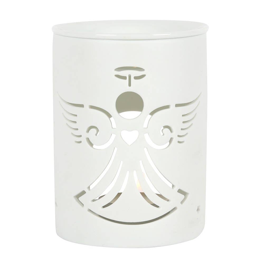 White Angel Cut Out Oil Burner and Wax Warmer