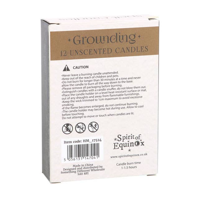 Pack of 12 Brown Grounding Magic Spell Candles