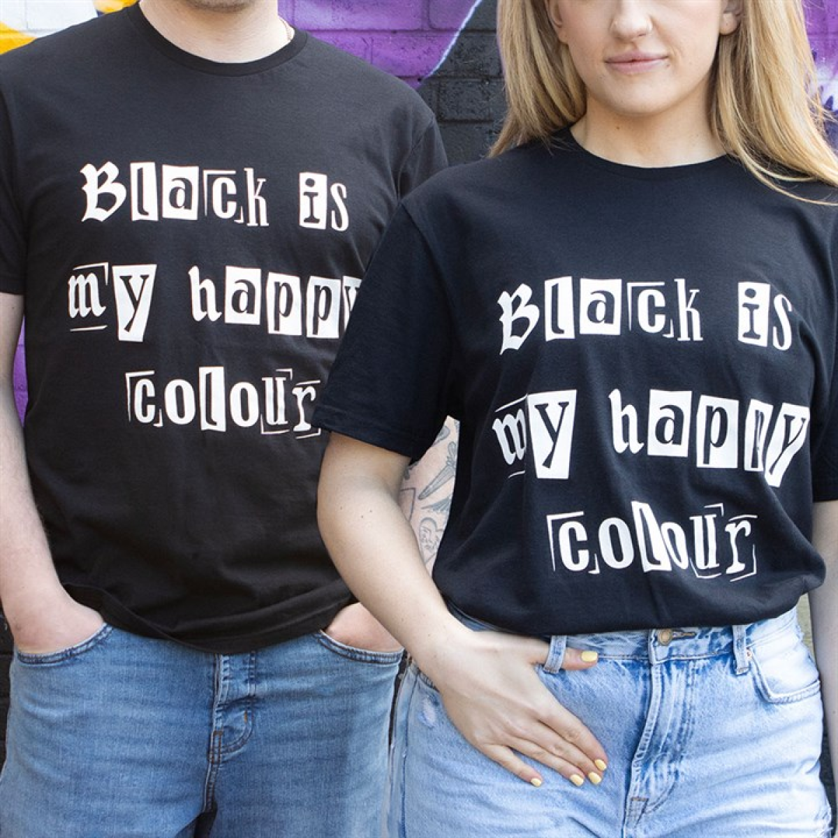Black is My Happy Colour Unisex T-shirt Size XL