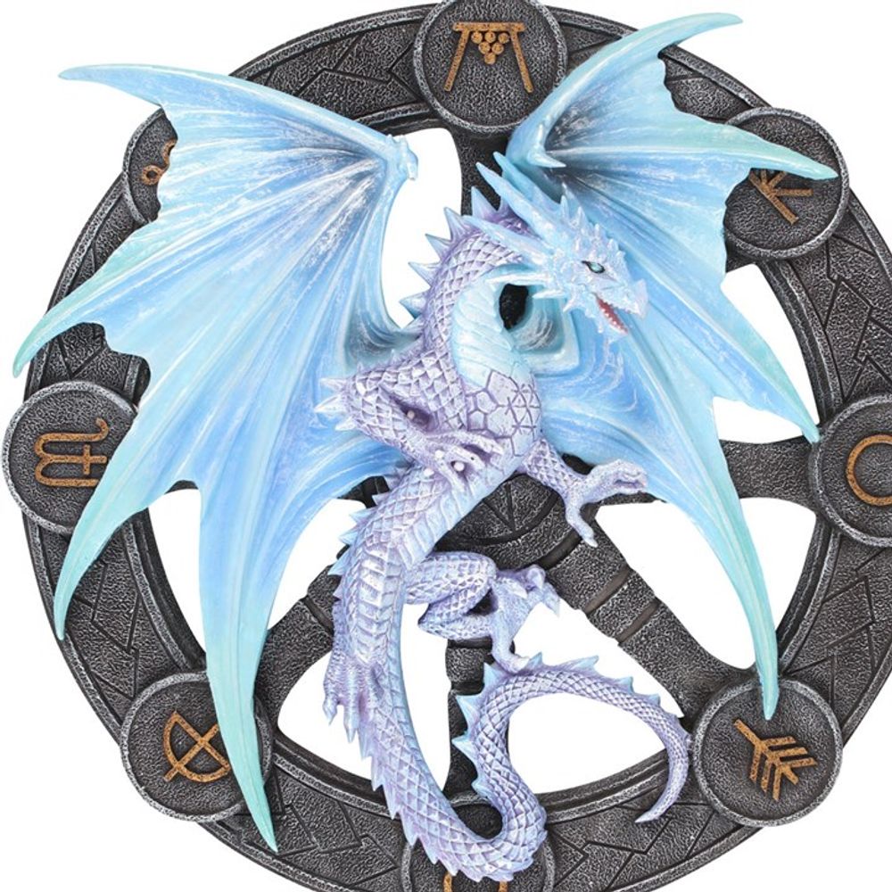 Yule Dragon Resin Wall Plaque by Anne Stokes