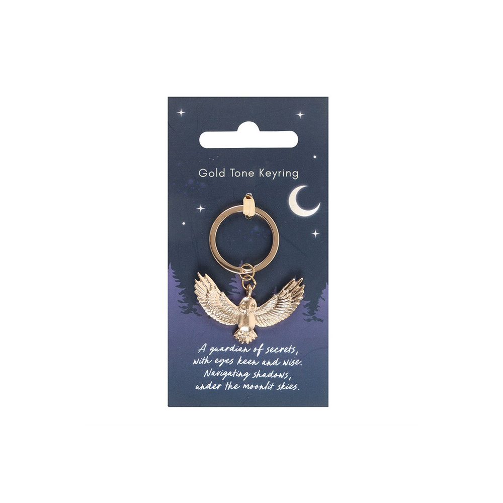 Night Owl Metal Keyring