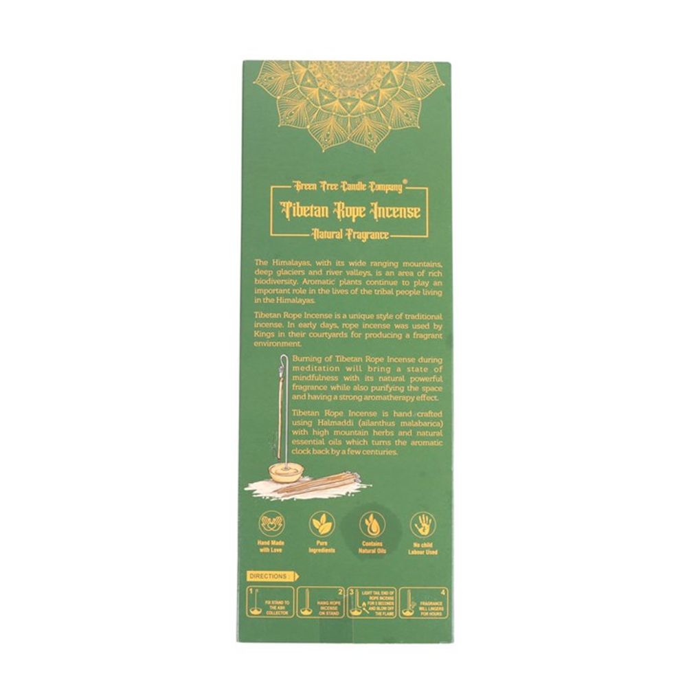 Sacred Ayurveda Tibetan Rope Incense with Holder