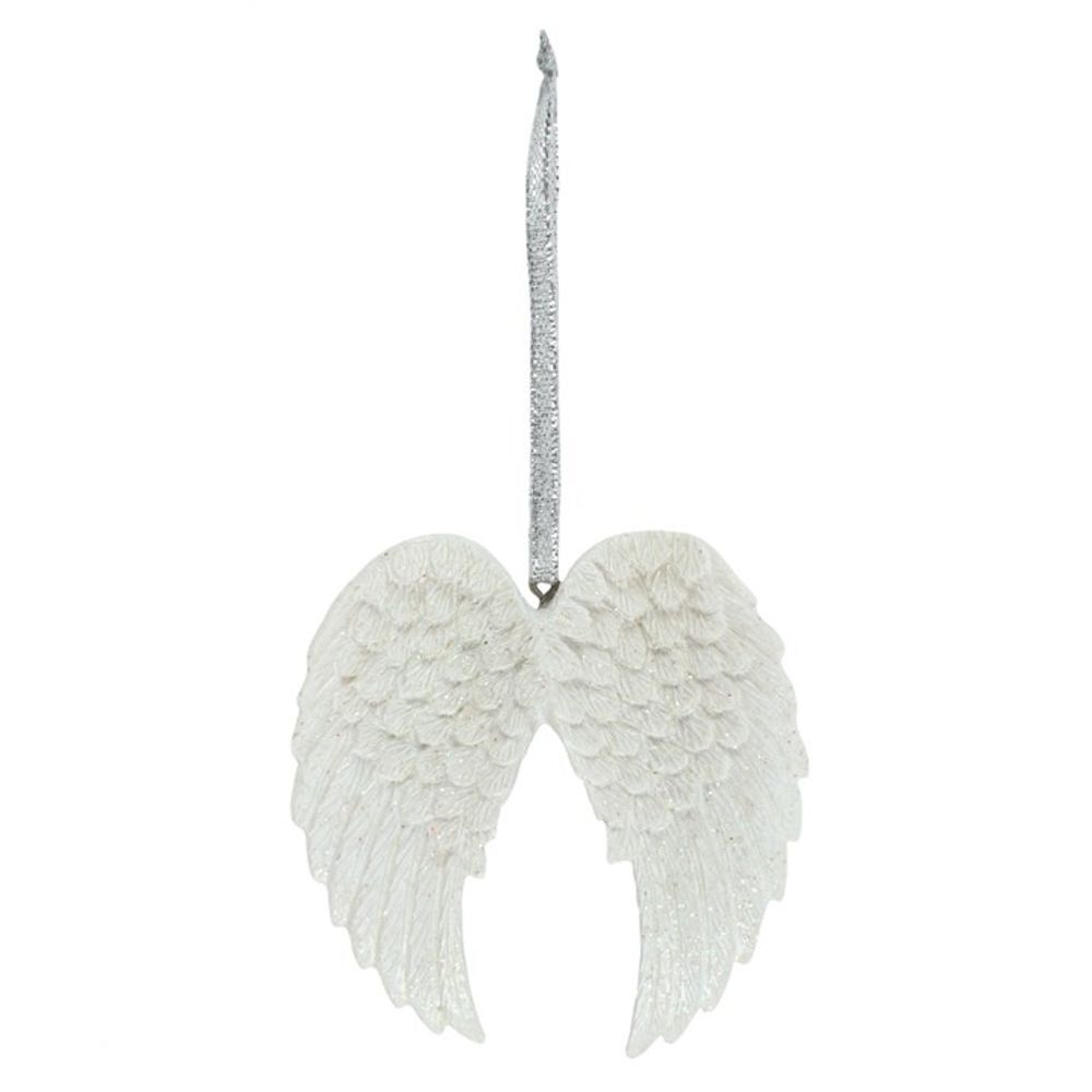 Double Glitter Angel Wing Hanging Decoration