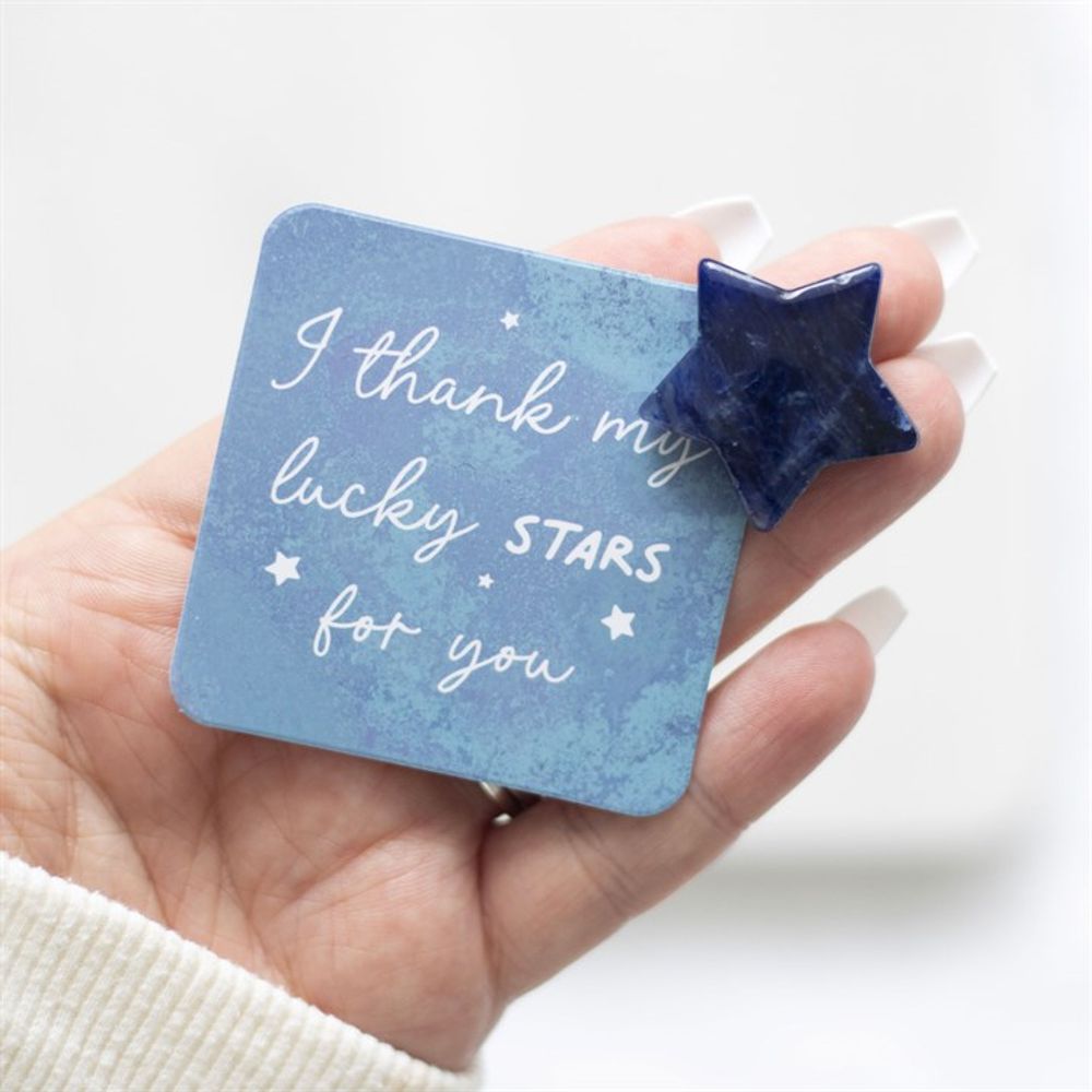 Lucky Stars Lucky Sodalite Crystal Star in a Bag