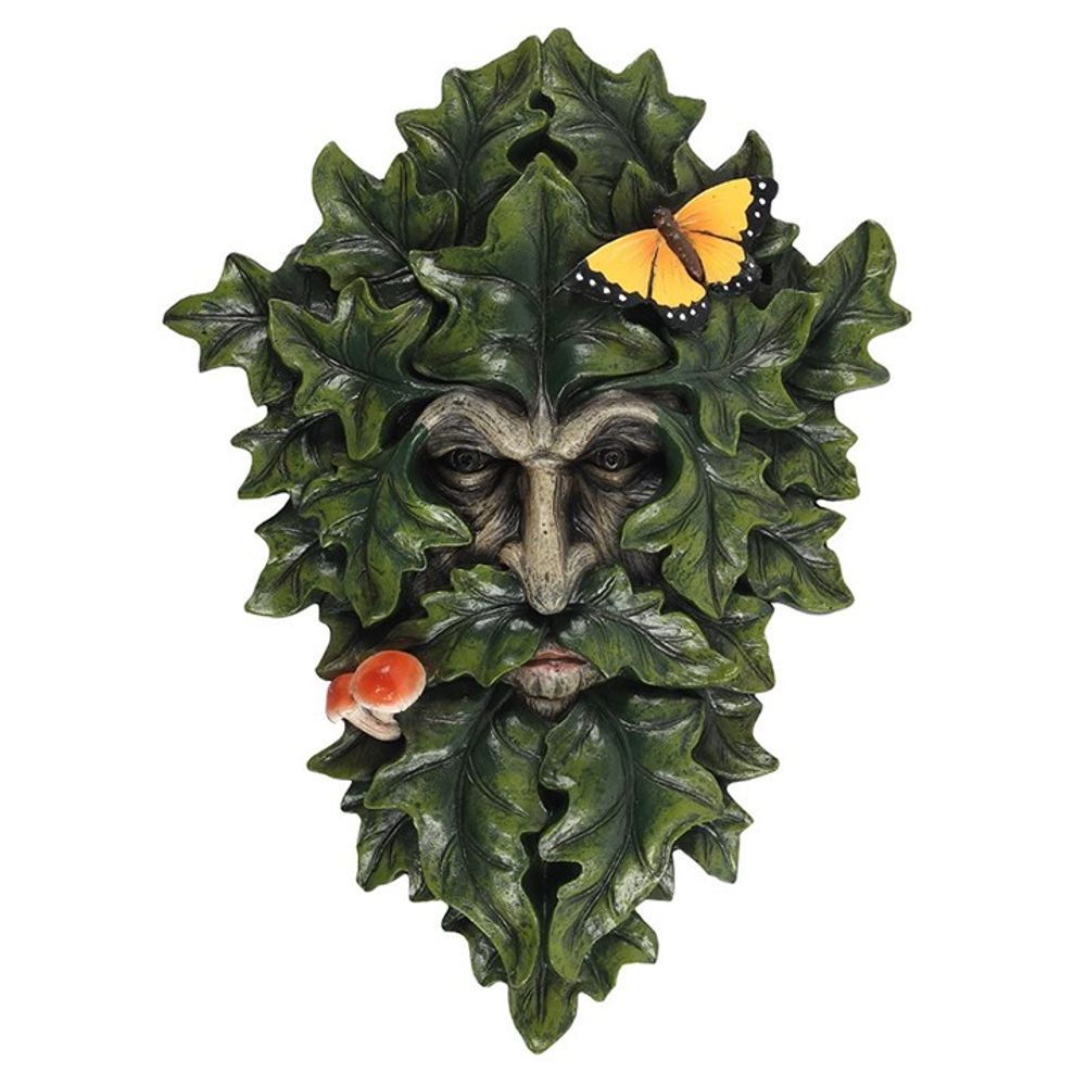 29x21cm Leafy Green Man Wall Plaque