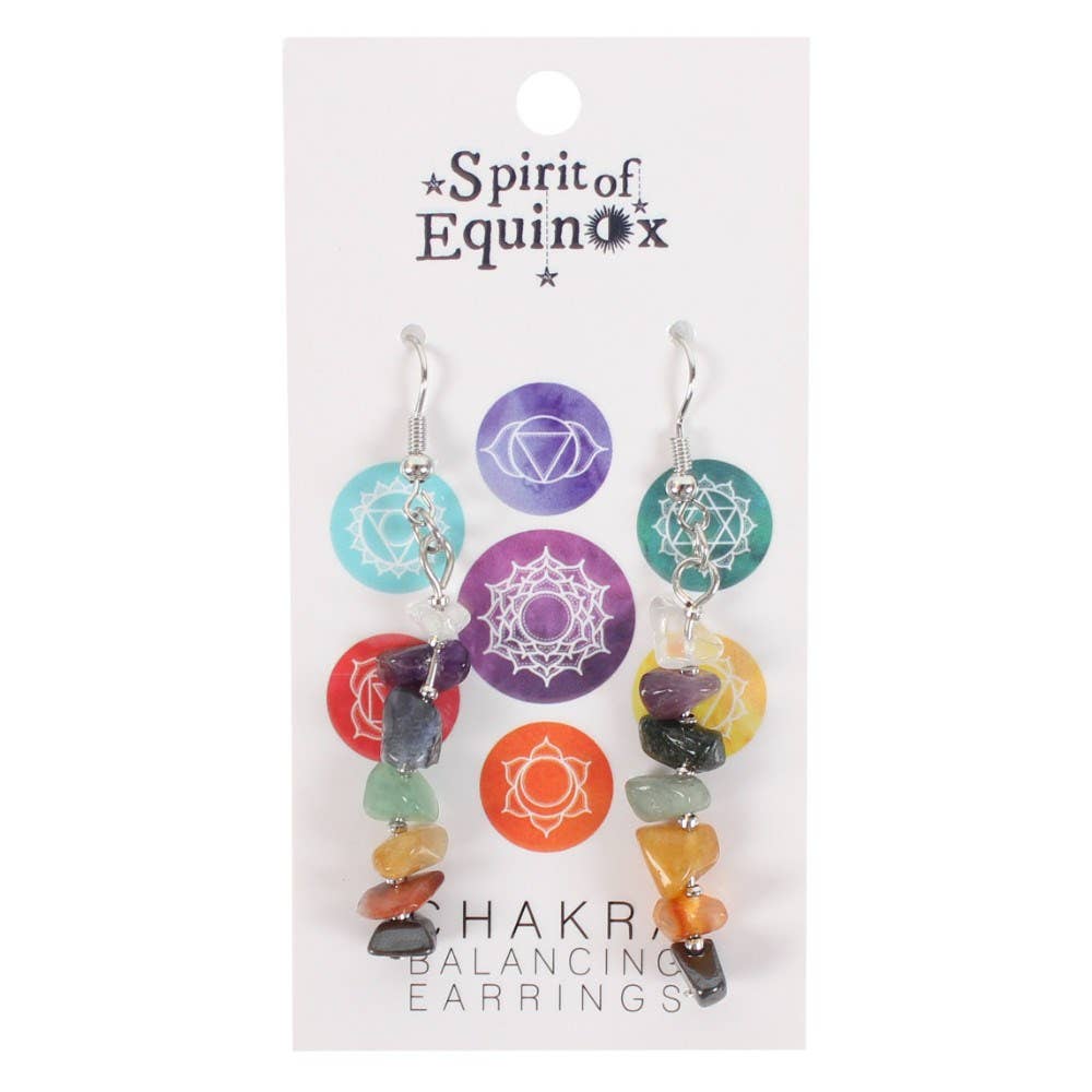 Chakra Balancing Crystal Chip Earrings