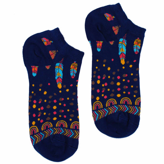 Hop Hare Bamboo Socks Low - Indian Feathers M/L