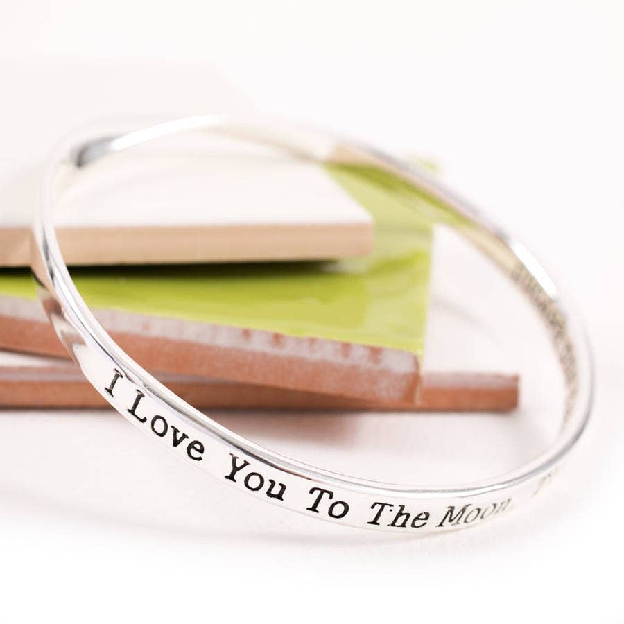 I Love You To The Moon Stars And Beyond Message Bangle