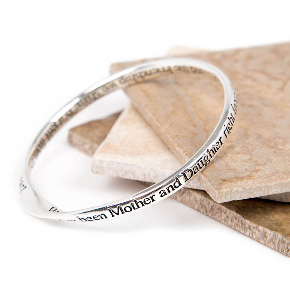 Mother And Daughter Message Bangle