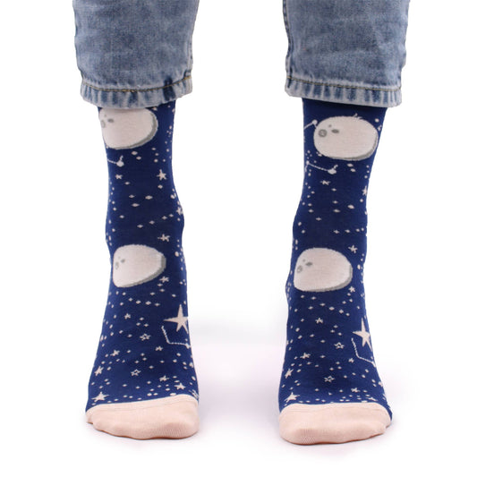 Hop Hare Bamboo Socks - Moon Walk M/L