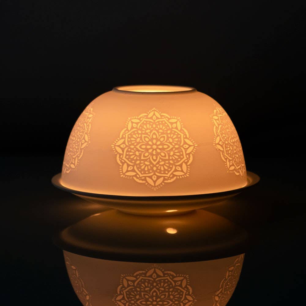 Mandala Dome Tealight Candle Holder