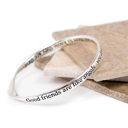 Good Friends Are Like Angels... Message Bangle