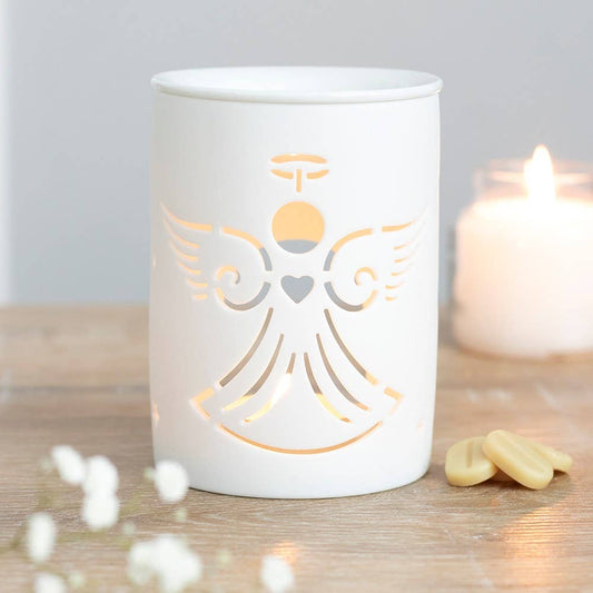 White Angel Cut Out Oil Burner and Wax Warmer